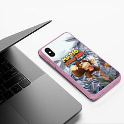 Чехол iPhone XS Max матовый Mario Donkey Kong - Nintendo - Gorilla, цвет: 3D-розовый — фото 2