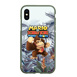 Чехол iPhone XS Max матовый Mario Donkey Kong - Nintendo - Gorilla, цвет: 3D-темно-зеленый