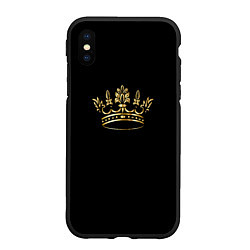 Чехол iPhone XS Max матовый Королевская особа, цвет: 3D-черный