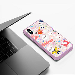 Чехол iPhone XS Max матовый Skzoo Jinniret pattern cartoon avatar, цвет: 3D-сиреневый — фото 2