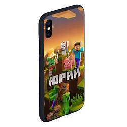 Чехол iPhone XS Max матовый Юрий Minecraft, цвет: 3D-черный — фото 2