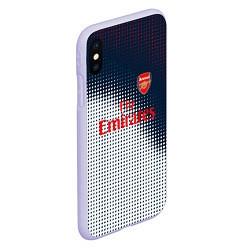 Чехол iPhone XS Max матовый Arsenal logo абстракция, цвет: 3D-светло-сиреневый — фото 2