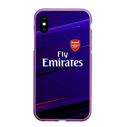 Чехол iPhone XS Max матовый Arsenal Абстракция, цвет: 3D-фиолетовый