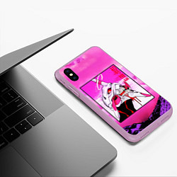 Чехол iPhone XS Max матовый Neon Genesis Evangelion: Eva 01, цвет: 3D-сиреневый — фото 2