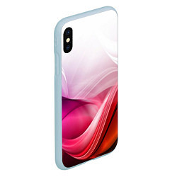 Чехол iPhone XS Max матовый Кремовый дизайн, цвет: 3D-голубой — фото 2