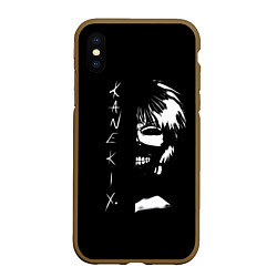 Чехол iPhone XS Max матовый Tokyo Ghoul Kaneki Ken - anime, цвет: 3D-коричневый