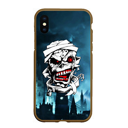 Чехол iPhone XS Max матовый Mummy - crazy face, цвет: 3D-коричневый