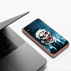 Чехол iPhone XS Max матовый Mummy - crazy face, цвет: 3D-коричневый — фото 2