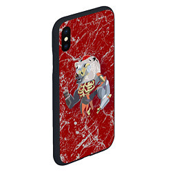 Чехол iPhone XS Max матовый Bear-zombie - Halloween, цвет: 3D-черный — фото 2