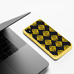 Чехол iPhone XS Max матовый Гео Genshin Impact 3D, цвет: 3D-желтый — фото 2
