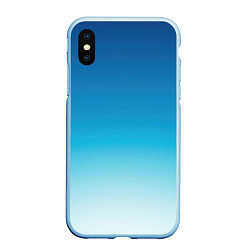 Чехол iPhone XS Max матовый Начинающаяся ночь, цвет: 3D-голубой