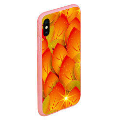 Чехол iPhone XS Max матовый Осенние желтые листья, цвет: 3D-баблгам — фото 2