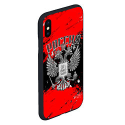 Чехол iPhone XS Max матовый Каменный герб России, цвет: 3D-черный — фото 2