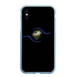 Чехол iPhone XS Max матовый Планета Земля в руках человека