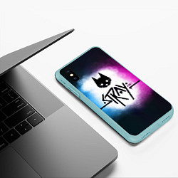 Чехол iPhone XS Max матовый Stray black, цвет: 3D-мятный — фото 2