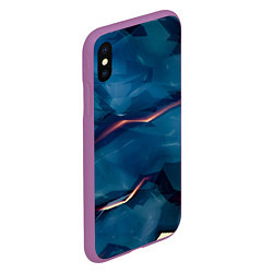 Чехол iPhone XS Max матовый Броня из магического синего камня, цвет: 3D-фиолетовый — фото 2