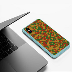 Чехол iPhone XS Max матовый Камуфляж WW2 German, цвет: 3D-мятный — фото 2