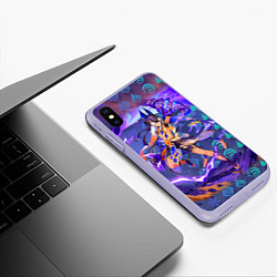 Чехол iPhone XS Max матовый Сайно, цвет: 3D-светло-сиреневый — фото 2