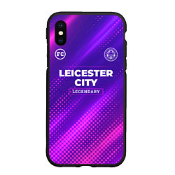 Чехол iPhone XS Max матовый Leicester City legendary sport grunge, цвет: 3D-черный