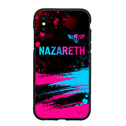 Чехол iPhone XS Max матовый Nazareth - neon gradient: символ сверху