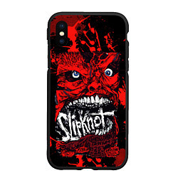 Чехол iPhone XS Max матовый Slipknot red blood