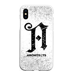 Чехол iPhone XS Max матовый Architects с потертостями на светлом фоне