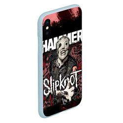 Чехол iPhone XS Max матовый Slipknot Hammer, цвет: 3D-голубой — фото 2