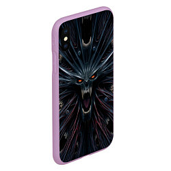 Чехол iPhone XS Max матовый Scream alien monster, цвет: 3D-сиреневый — фото 2