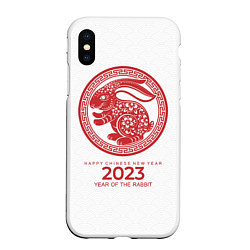 Чехол iPhone XS Max матовый Year of the rabbit, chinese New Year