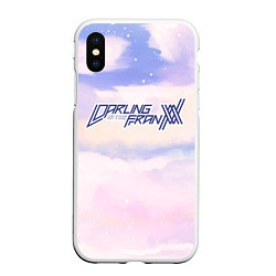 Чехол iPhone XS Max матовый Darling in the FranXX sky clouds