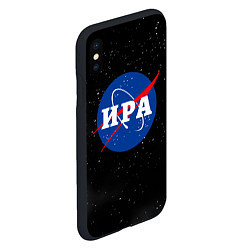 Чехол iPhone XS Max матовый Ира Наса космос, цвет: 3D-черный — фото 2