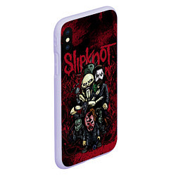 Чехол iPhone XS Max матовый Slipknot art, цвет: 3D-светло-сиреневый — фото 2