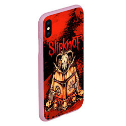 Чехол iPhone XS Max матовый Slipknot - баран, цвет: 3D-розовый — фото 2