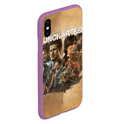 Чехол iPhone XS Max матовый Uncharted: Legacy of Thieves Collection, цвет: 3D-фиолетовый — фото 2