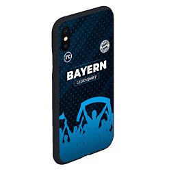 Чехол iPhone XS Max матовый Bayern legendary форма фанатов, цвет: 3D-черный — фото 2