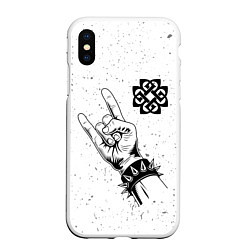 Чехол iPhone XS Max матовый Breaking Benjamin и рок символ