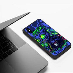 Чехол iPhone XS Max матовый Волшебный котейка, цвет: 3D-черный — фото 2