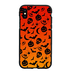 Чехол iPhone XS Max матовый НАСТРОЕНИЕ Halloween, цвет: 3D-черный