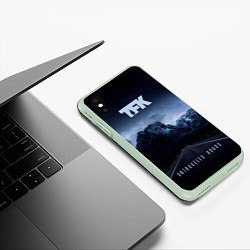 Чехол iPhone XS Max матовый Untraveled Road - Thousand Foot Krutch, цвет: 3D-салатовый — фото 2