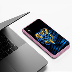 Чехол iPhone XS Max матовый Скелет мумии, цвет: 3D-розовый — фото 2