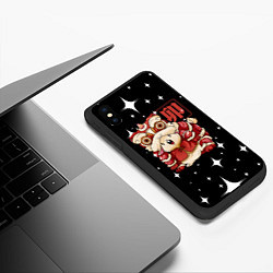 Чехол iPhone XS Max матовый Китайский кролик 2023, цвет: 3D-черный — фото 2