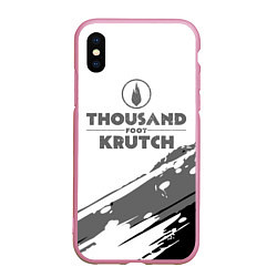 Чехол iPhone XS Max матовый Thousand Foot Krutch логотип, цвет: 3D-розовый