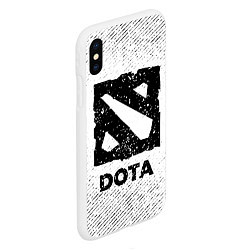 Чехол iPhone XS Max матовый Dota с потертостями на светлом фоне, цвет: 3D-белый — фото 2