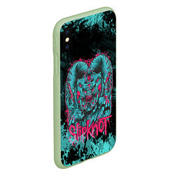 Чехол iPhone XS Max матовый Monster Slipknot, цвет: 3D-салатовый — фото 2