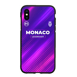 Чехол iPhone XS Max матовый Monaco legendary sport grunge, цвет: 3D-черный