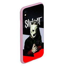 Чехол iPhone XS Max матовый Slipknot абстракция, цвет: 3D-розовый — фото 2