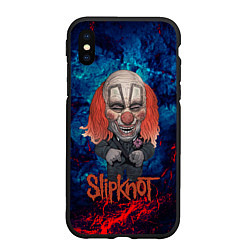 Чехол iPhone XS Max матовый Clown Slipknot, цвет: 3D-черный