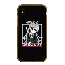 Чехол iPhone XS Max матовый ToraDora Aisaka Taiga, цвет: 3D-коричневый