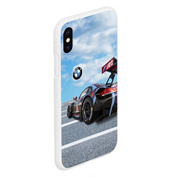 Чехол iPhone XS Max матовый BMW racing team - Motorsport - M Performance, цвет: 3D-белый — фото 2