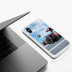 Чехол iPhone XS Max матовый BMW racing team - Motorsport - M Performance, цвет: 3D-белый — фото 2